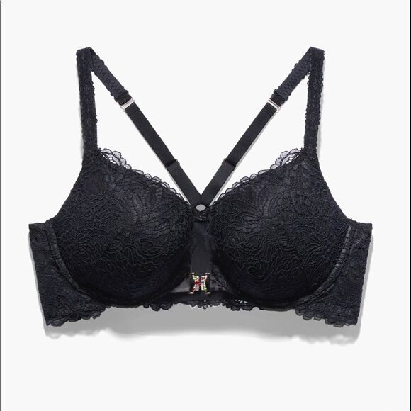 Savage X Fenty Romantic Corded Lace Front-Closure Push Up Bra- 42DDD NWT‎ in pkg - Picture 4 of 7